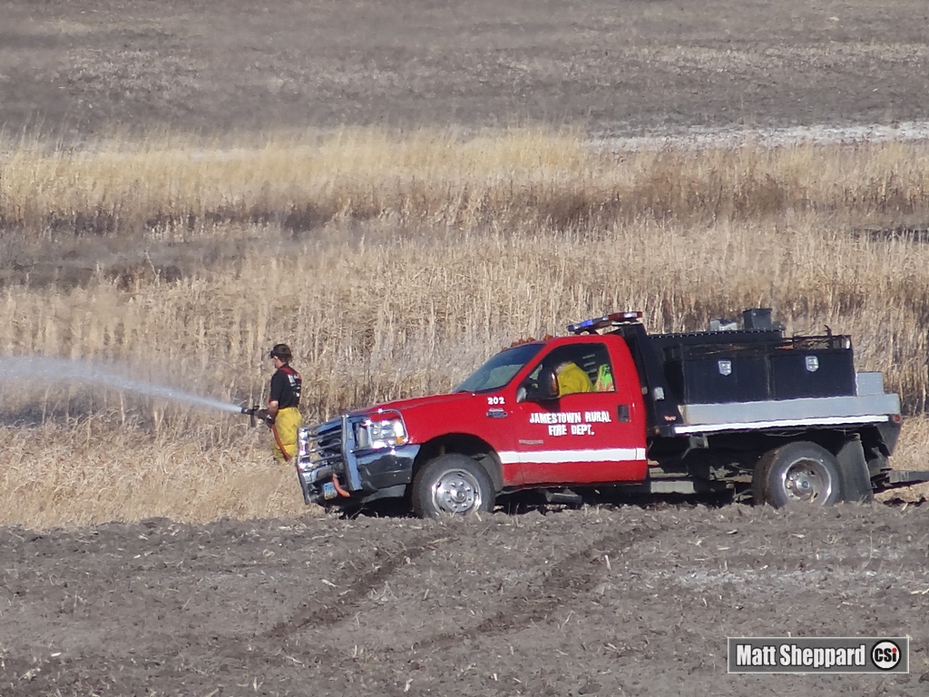 Rural fire east of Jamestown April 10, 2015 - CSi photos